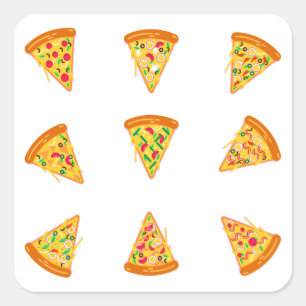 Sticker Carré Pizza Set Pack : Offres et packs délicieux