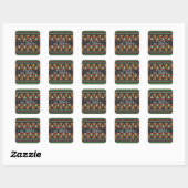 Sticker Carré Pizza Ugly Christmas Sweat (Feuille)