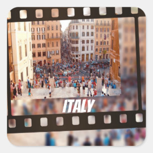 Sticker Carré Place d'Espagne Rome, Italie  