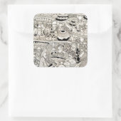 Sticker Carré Place du marché (Sac)