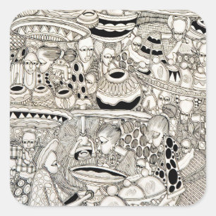 Sticker Carré Place du marché