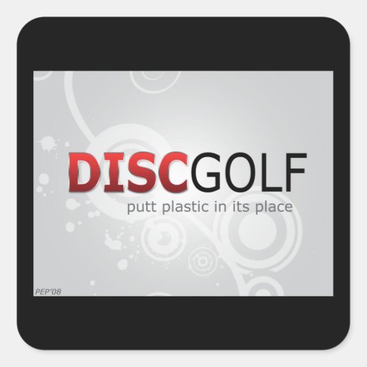 Sticker Carré Placer Le Plastique À Sa Place (Devant)