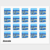 Sticker Carré Plage (Feuille)