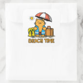 Sticker Carré Plage 1 (Sac)