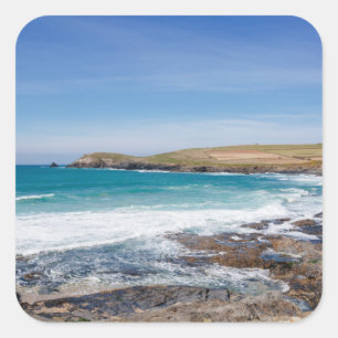 Sticker Carré Plage de Boobys Bay Angleterre