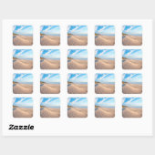 Sticker Carré Plage de sable (Feuille)
