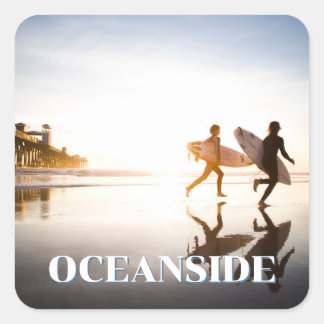 Sticker Carré Plage d'Oceanside