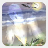 Sticker Carré Plage hantée (Devant)