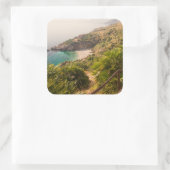 Sticker Carré Plage isolée à Lo Zingaro, Sicile (Sac)