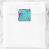 Sticker Carré Plage turquoise et violette de Starfish (Sac)
