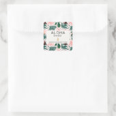 Sticker Carré Plages d'Aloha Bachelorette Tropicale (Sac)