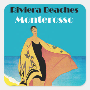 Sticker Carré Plages de Riviera ~ Monterosso