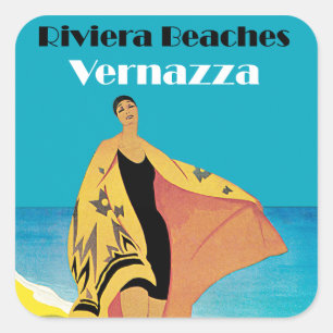 Sticker Carré Plages de Riviera ~ Vernazza