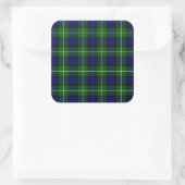 Sticker Carré Plaid vert bleu Lamont tartan (Sac)