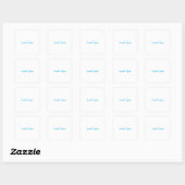 Sticker Carré Plain Minimalist Professional Casual Handwriting (Feuille)