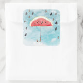 Sticker Carré Plaisir Été Fruit Fruit Fruit Pluie (Sac)