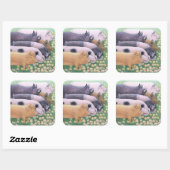 Sticker Carré Plaisir pur (Feuille)