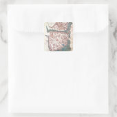 Sticker Carré Plan de Constantinople (Sac)