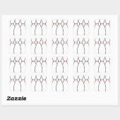 Sticker Carré Plan de la broche (Feuille)