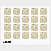 Sticker Carré Plan d'ensemble pour l'Asie (Feuille)