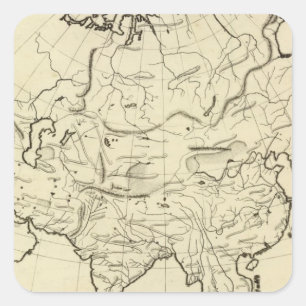 Sticker Carré Plan d'ensemble pour l'Asie