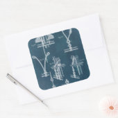 Sticker Carré Plan détaillé nautique IV (Enveloppe)