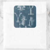 Sticker Carré Plan détaillé nautique IV (Sac)