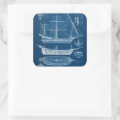 Sticker Carré Plan d'expédition antique I (Sac)