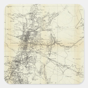 Sticker Carré Plan du district de Washoe