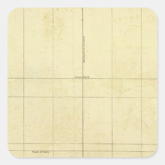 Sticker Carré Plan du monde (Devant)