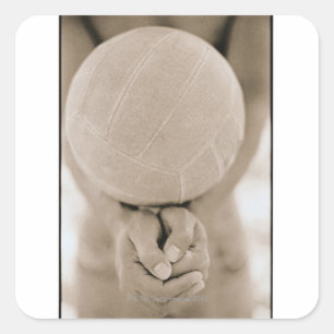 Sticker Carré Plan rapproché de volleyball