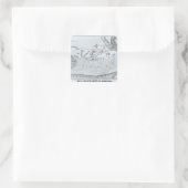 Sticker Carré Plan terrestre de la bataille de San Jacinto (Sac)