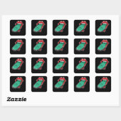 Sticker Carré Planche à roulettes (Feuille)