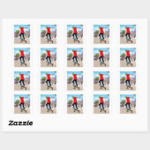 Sticker Carré Planche à roulettes (Feuille)