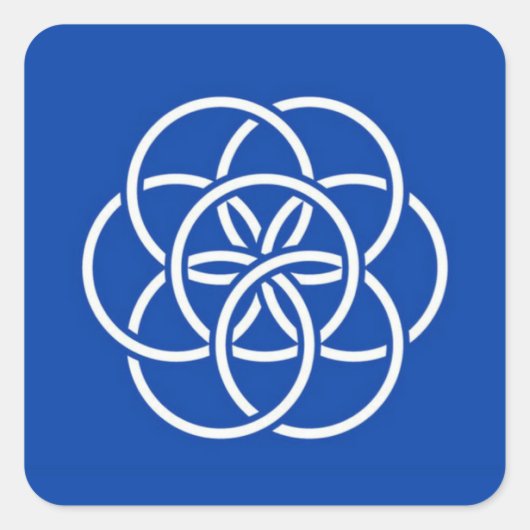 Sticker Carré Planet earth flag (Devant)