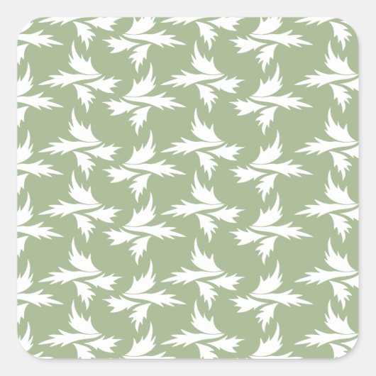 Sticker Carré plante botanique (Devant)