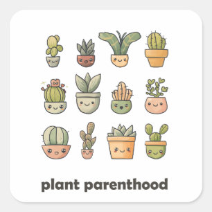 STICKER CARRÉ PLANTE PARENTHOOD