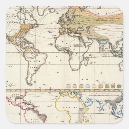 Sticker Carré plantes cultivés les plus importants Districts (Devant)