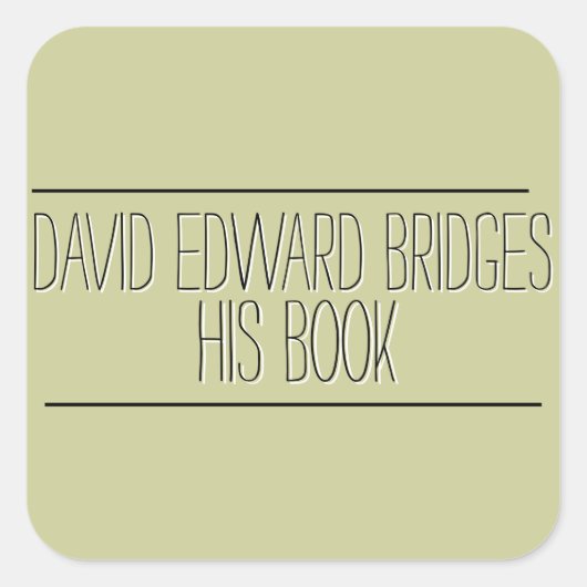 Sticker Carré Plaque (Devant)