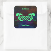 Sticker Carré Plaque Aliens enmêlée (Aliens et noeud celtique) (Sac)