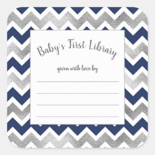 Sticker Carré Plaque autocollante de la plaque de baby shower de