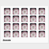 Sticker Carré Plaque avec design botanique (Feuille)