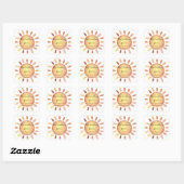Sticker Carré Plaque baby shower Sunshine (Feuille)