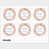 Sticker Carré Plaque-cadeau pour couronne rose multiflorale (Feuille)
