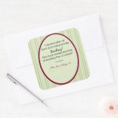 Sticker Carré Plaque Customisée Jane Austen (Enveloppe)