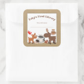 Sticker Carré Plaque d'animal rustique en bois, plaque d'immatri (Sac)