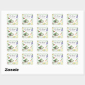 Sticker Carré Plaque de Baby shower cultivé - pour la bibliothèq (Feuille)