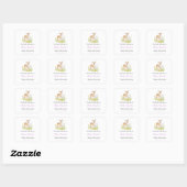 Sticker Carré Plaque de Baby shower Spring Deer (Feuille)