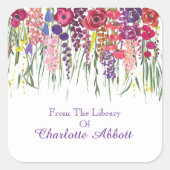 Sticker Carré Plaque de dépose multiflorale avec personnalisatio (Devant)