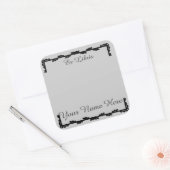 Sticker Carré Plaque de livre simple, simple, simple (Enveloppe)